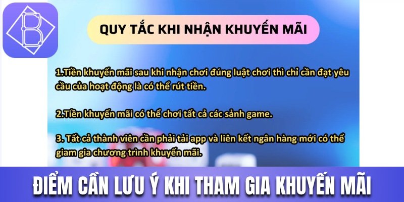 Điểm cần lưu ý khi tham gia ưu đãi tại nhà cái
