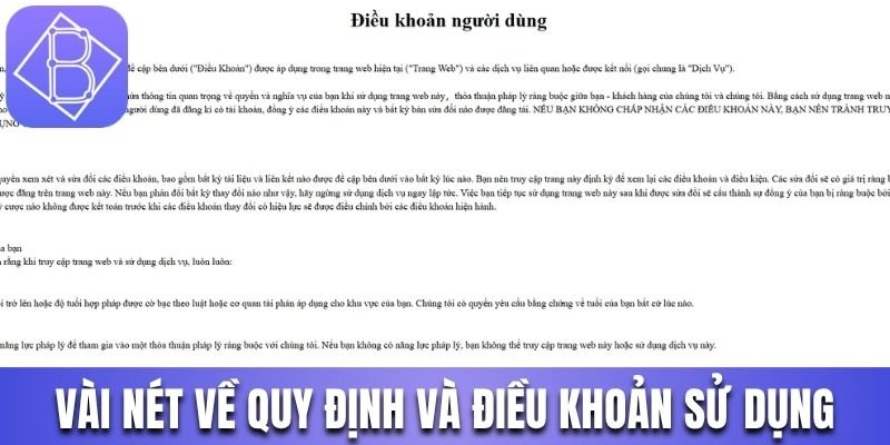Vài nét về quy định và điều khoản sử dụng của nhà cái